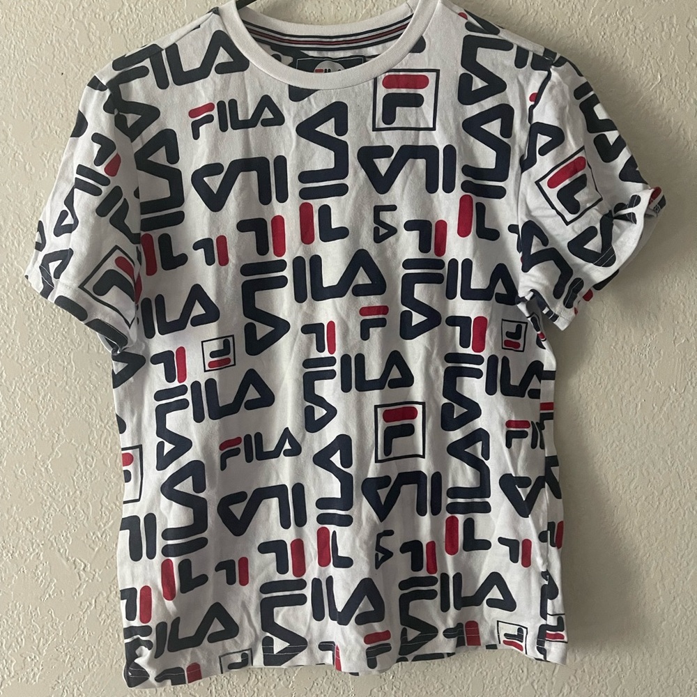 Fila All Over Print Boys Shirt Size L